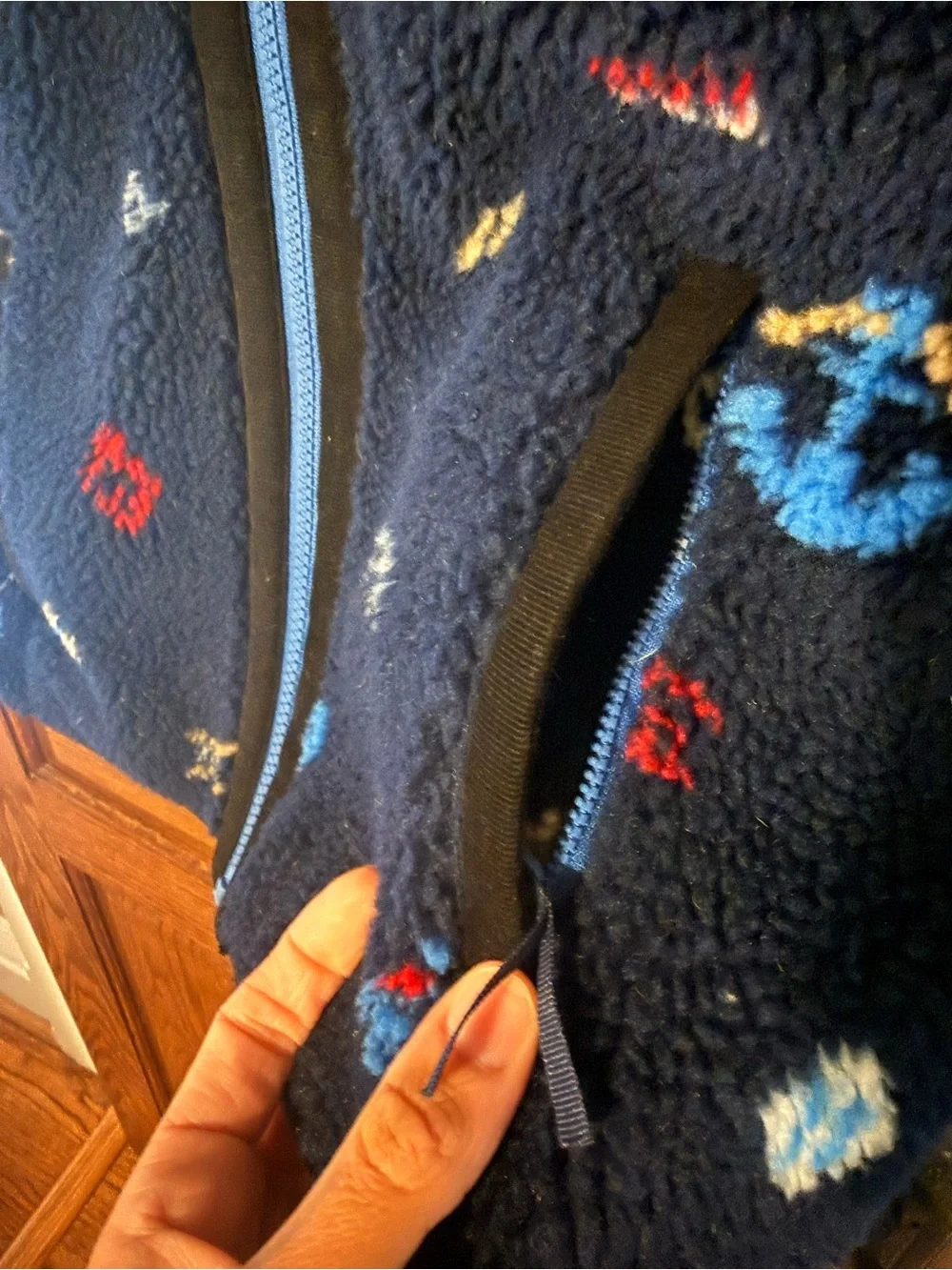 NWT Vineyard Vines Boy's Kids Navy Sherpa Supershep Zip Jacket M 12-14